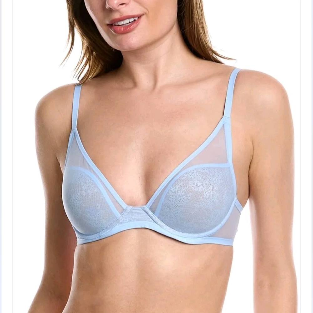 NATORI 721267 Women's Blue Escape Spacer Underwire T-shirt Bra Size 32DD.